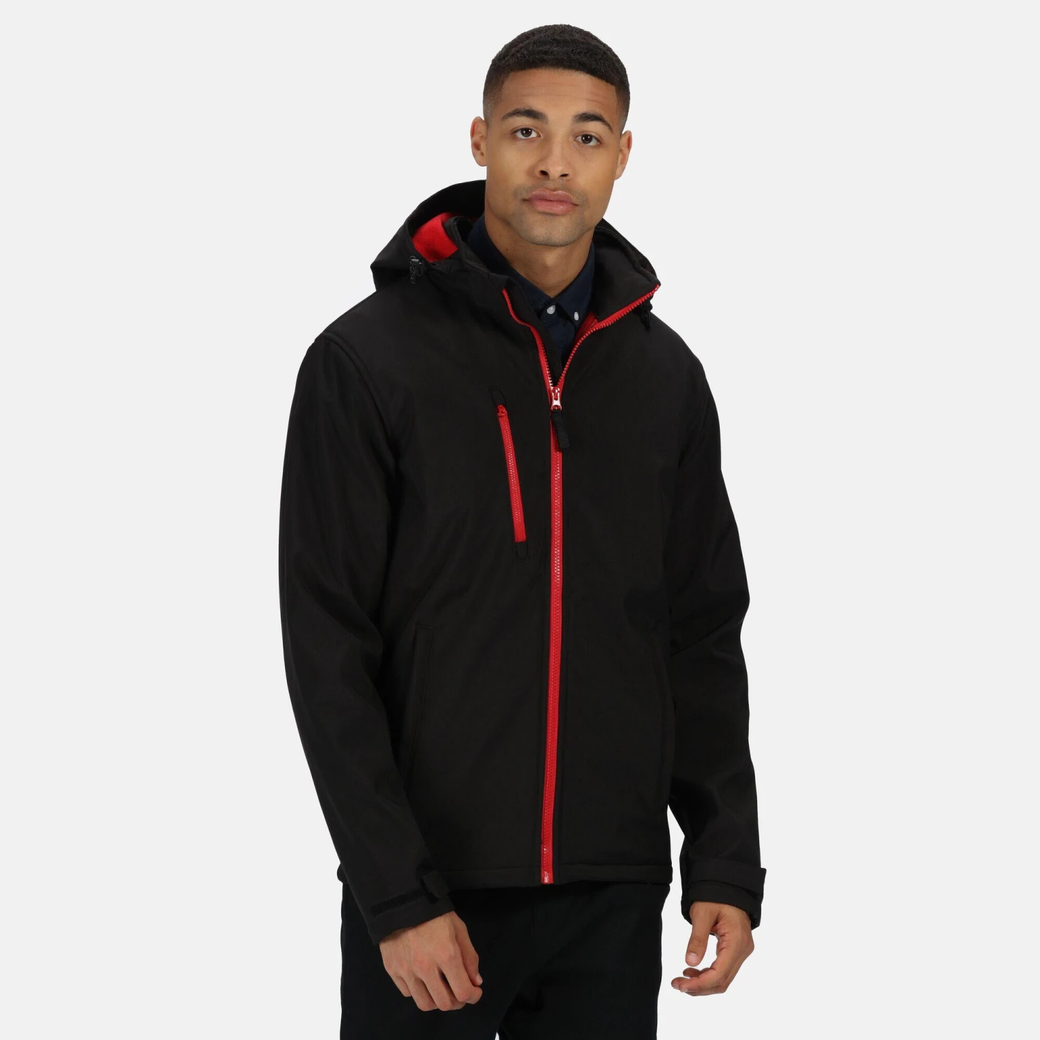 Regatta Mens Venturer 3 Layer Membrane Soft Shell Jacket (Black) - Image 7