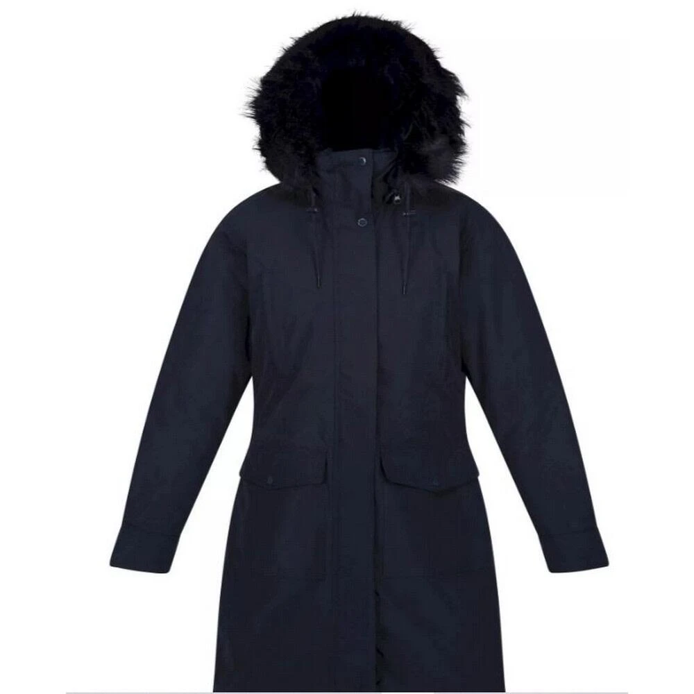 Regatta Womens/Ladies Shiloh Faux Fur Trim Parka (Black) - Image 5