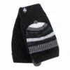 Ladies Striped Thermal Knitted Converter Mitten Gloves