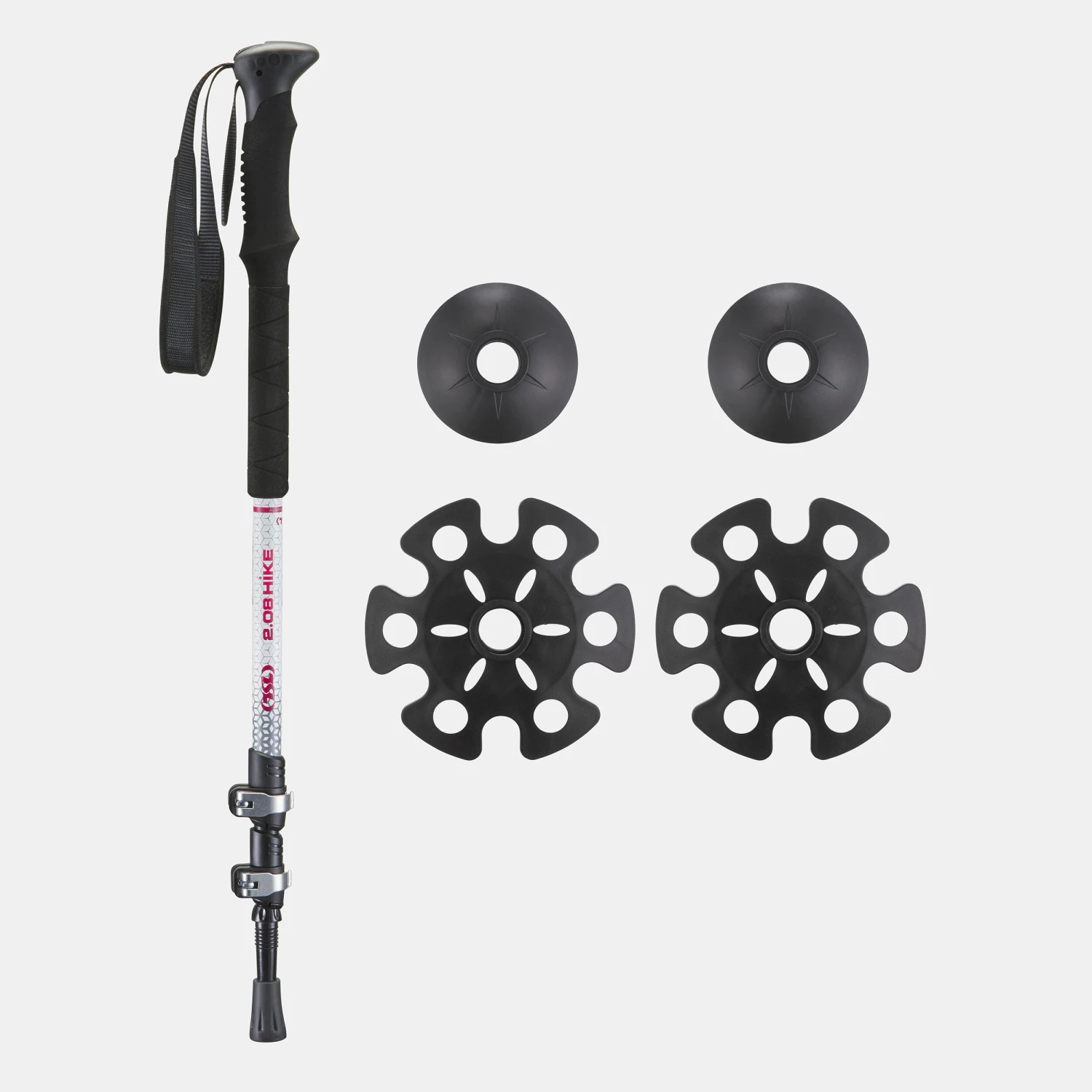 Hiking Snowshoes Pack With Small Deck - TSL 2.08 HIKE - Pink - Aluminium Poles 3 - Image 4