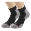 Mens Recycled Running Ankle Socks (Pack Of 2) (Black/Grey)