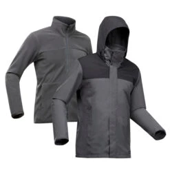 Men's 3-in-1 Waterproof Travel Trekking Jacket Travel 100 0°C
