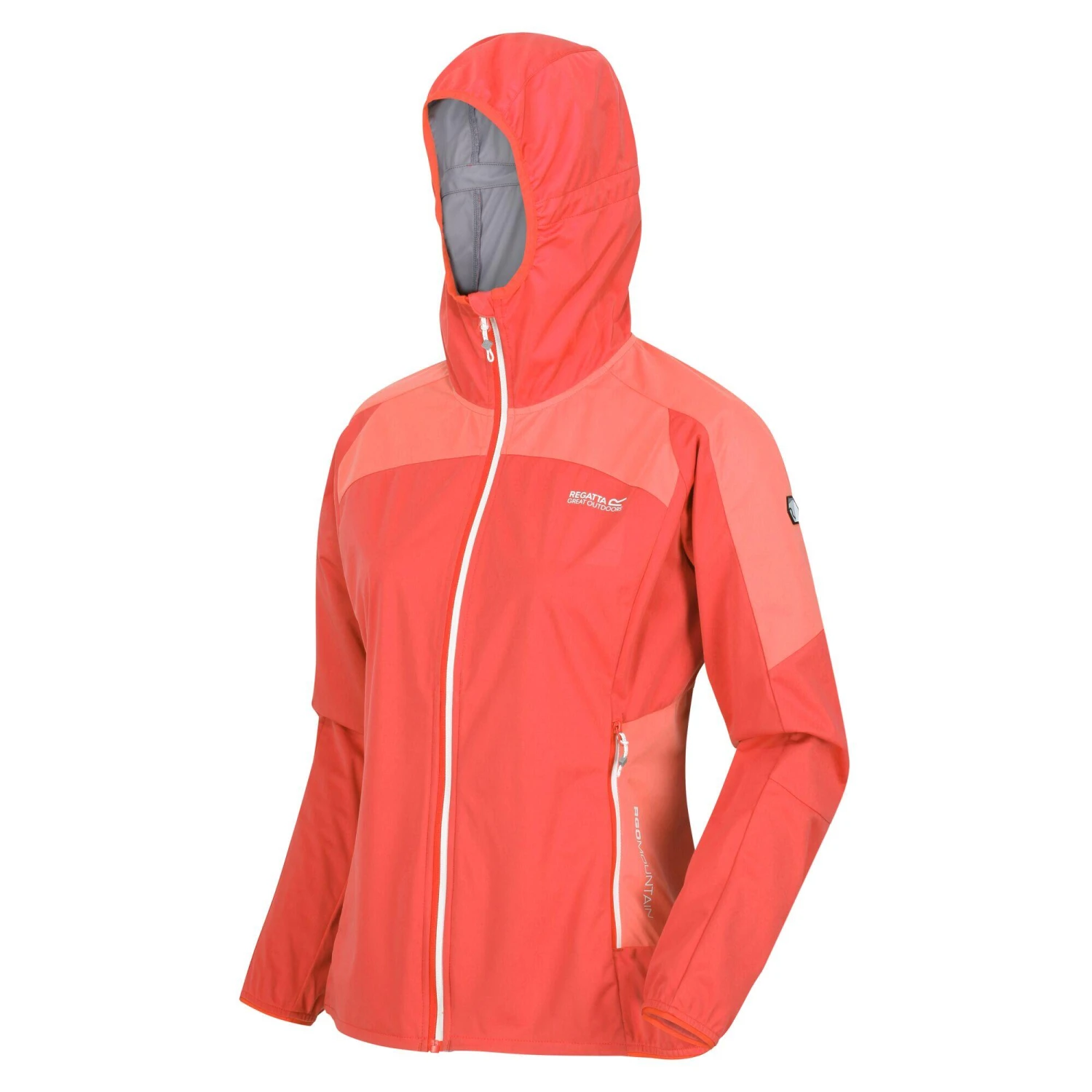Regatta Womens/Ladies Tarvos IV Softshell Jacket (Neon Peach/Fusion Coral) - Image 4