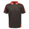 Regatta Contrast Coolweave Pique Polo Shirt (Black/Classic Red)