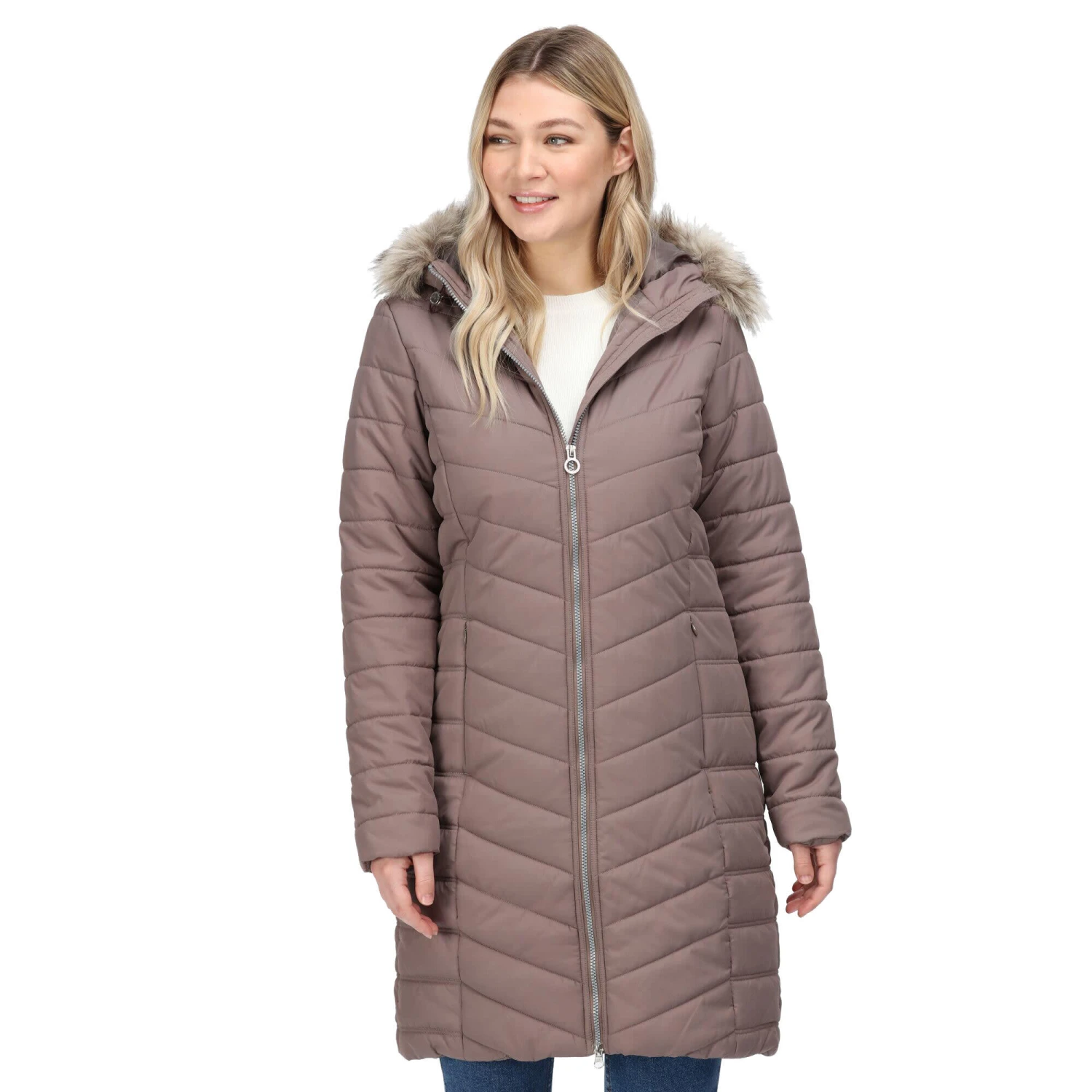 Regatta Womens/Ladies Fritha Parka (Dark Khaki) - Image 10