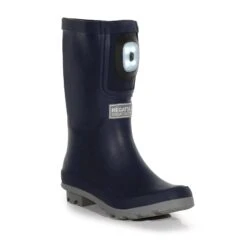 Regatta Childrens/Kids Fairweather Shine Brite Light Wellington Boots (Navy/Storm Grey)
