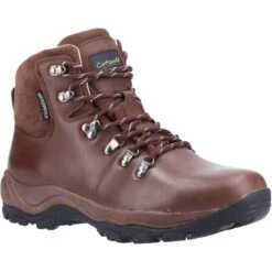 Cotswold Mens Barnwood Leather Hiking Boots (Brown)