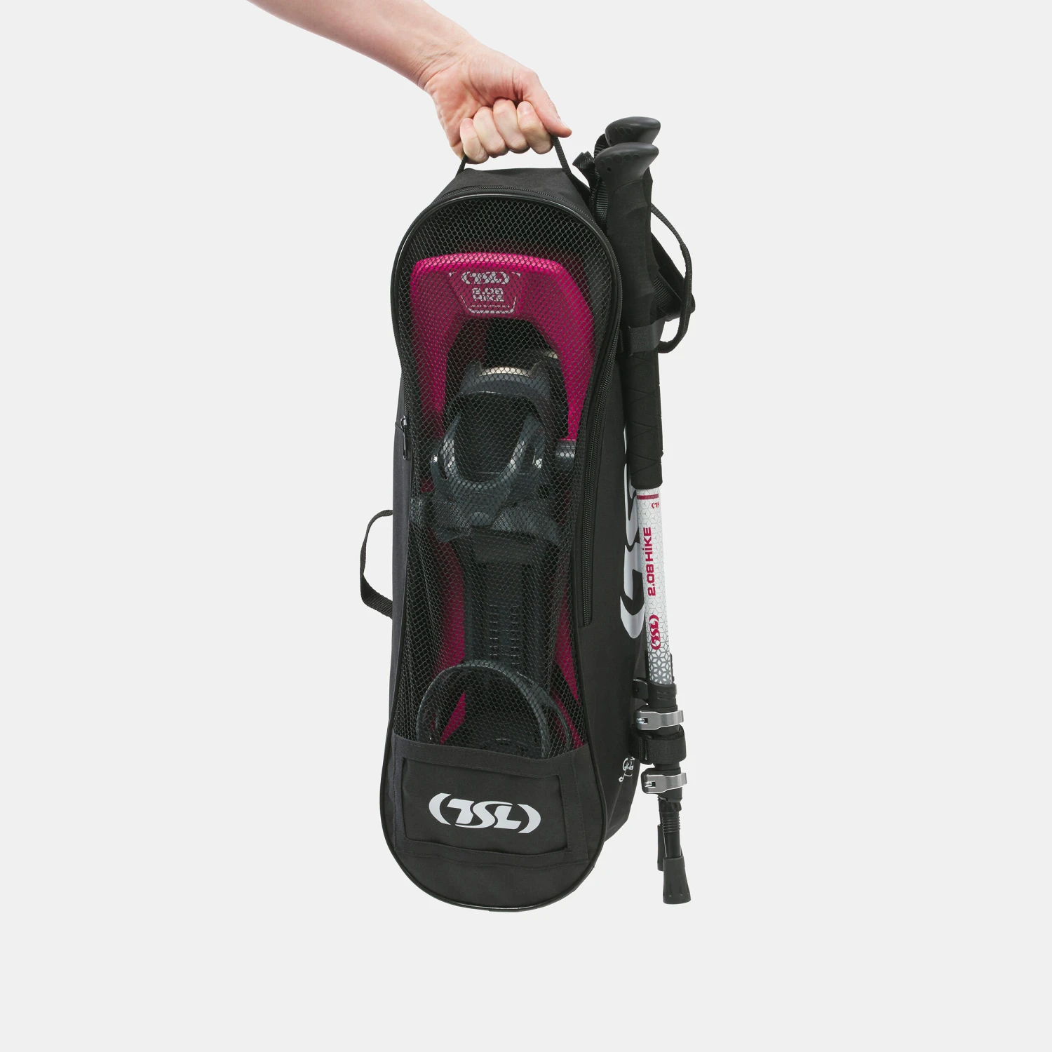 Hiking Snowshoes Pack With Small Deck - TSL 2.08 HIKE - Pink - Aluminium Poles 3 - Image 7