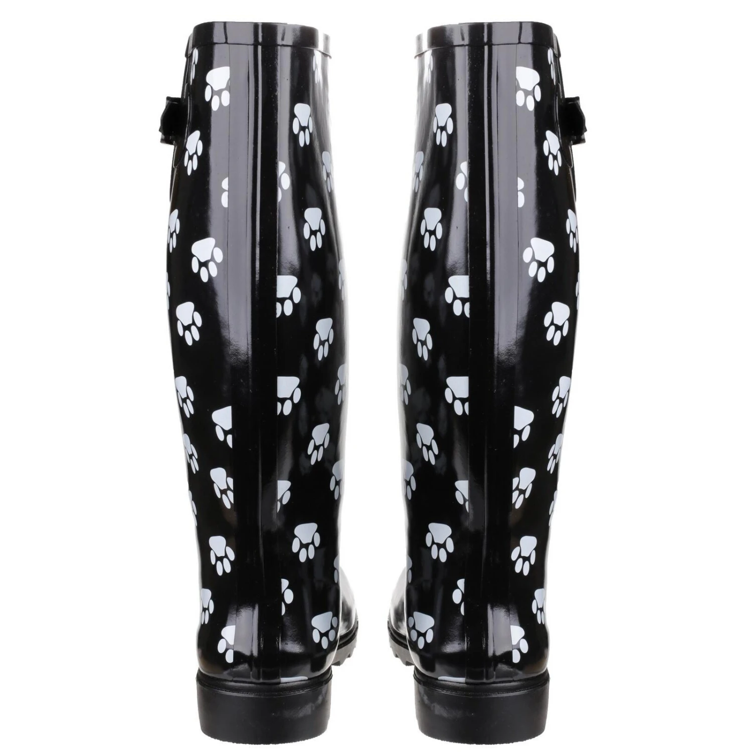 Cotswold Collection Dog Paw Welly / Womens Boots (Black) - Image 2