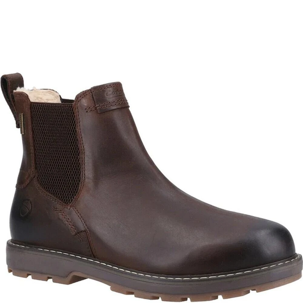 Cotswold Mens Snowshill Leather Chelsea Boots (Brown)
