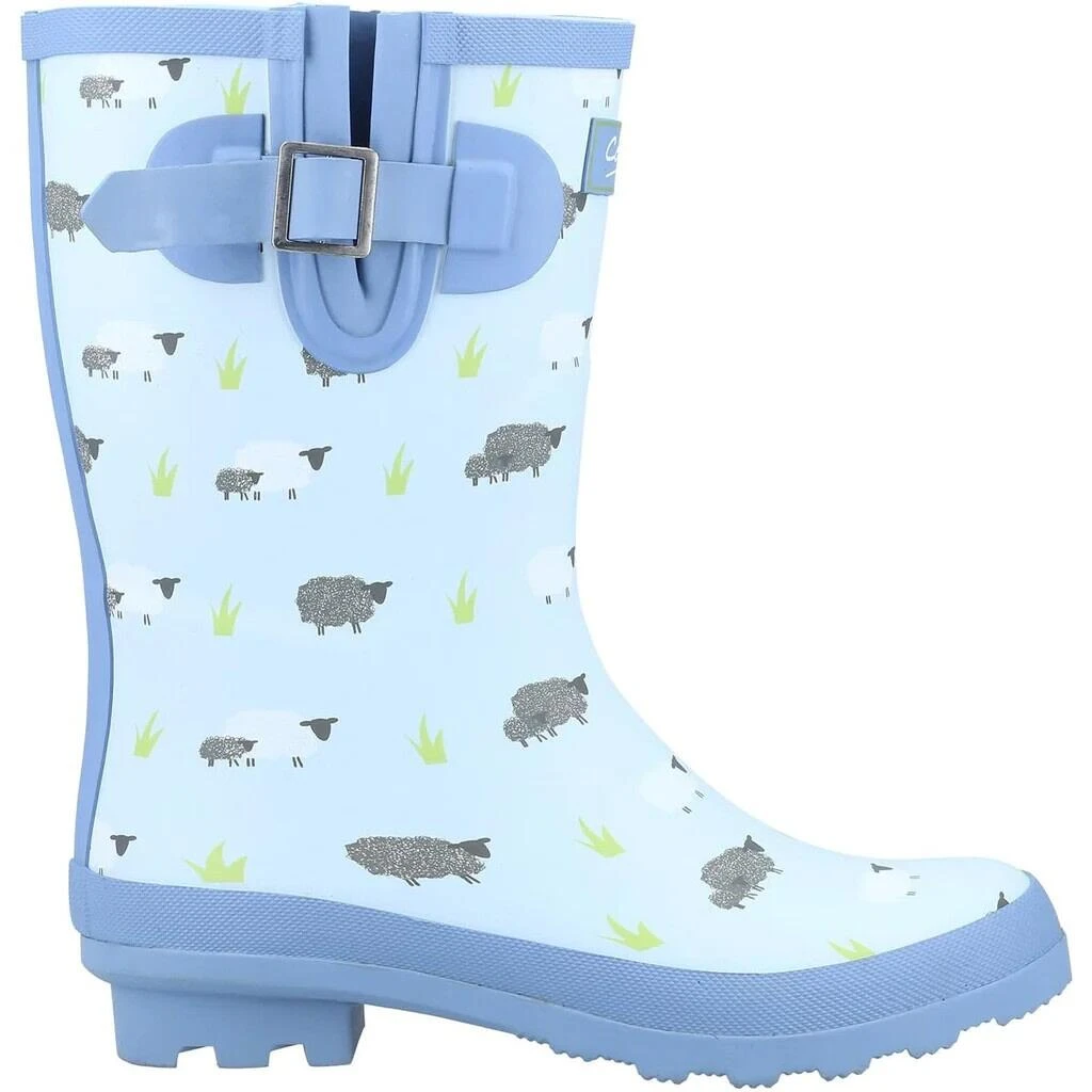 Cotswold Womens/Ladies Farmyard Sheep Mid Calf Wellington Boots (Blue) - Image 3