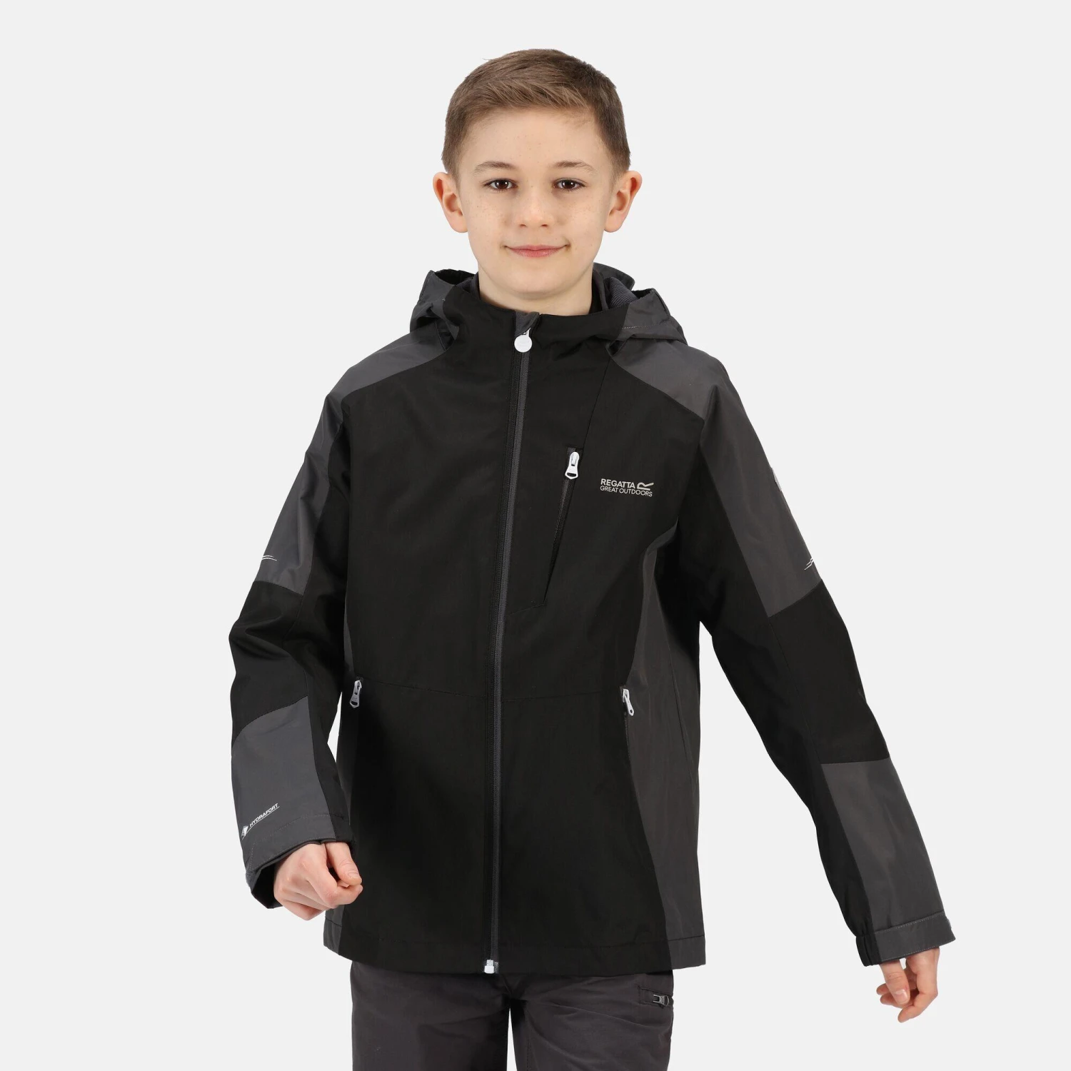 Regatta Calderdale II Kids' Hiking Waterproof Rain Jacket - Image 5