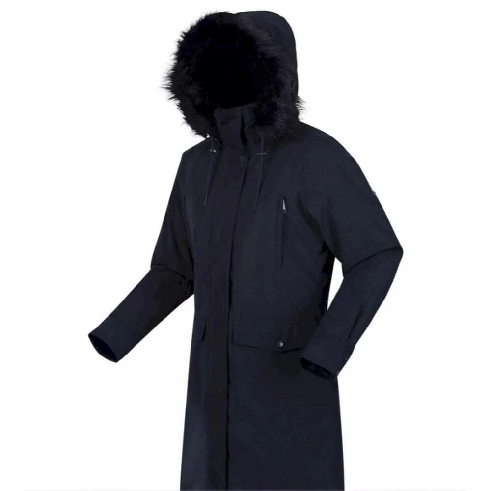 Regatta Womens/Ladies Shiloh Faux Fur Trim Parka (Black) - Image 7