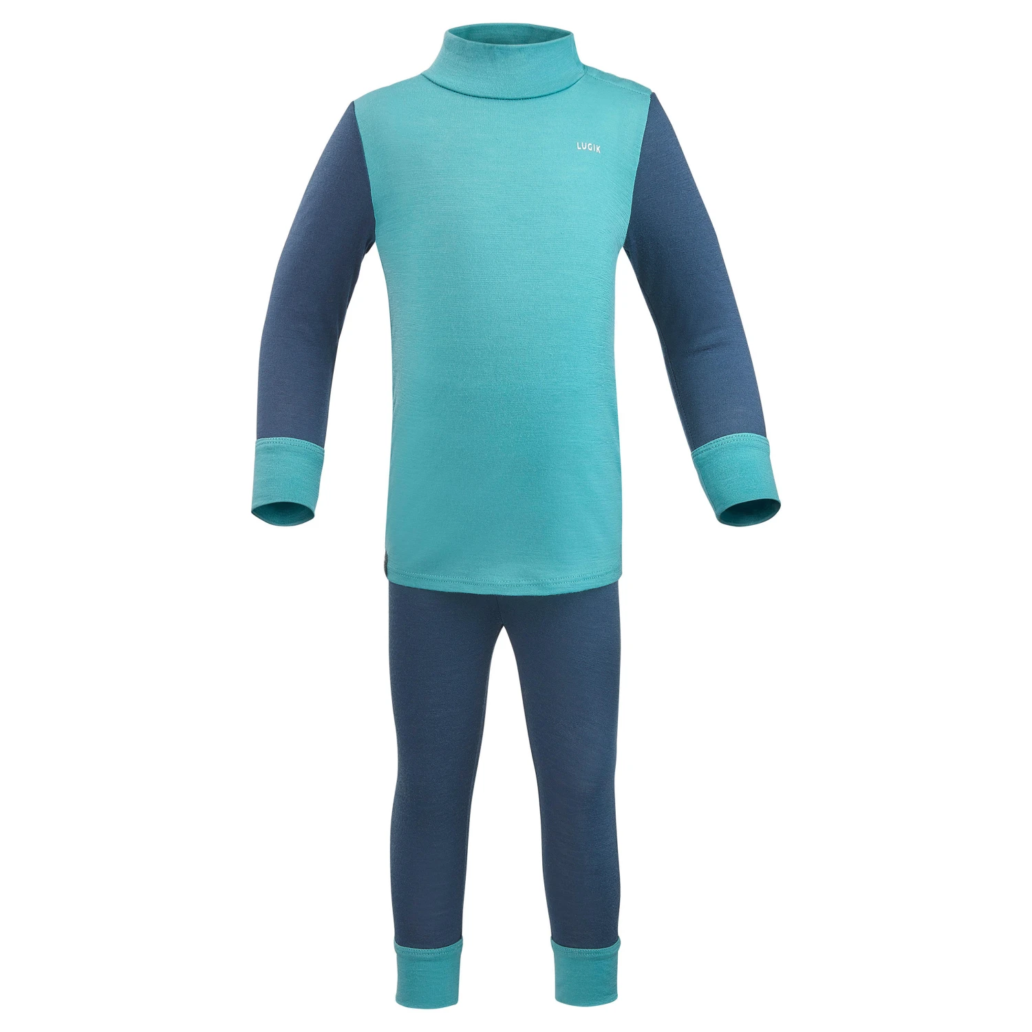 WEDZE Baby Ski Base Layer Top, Undershirt Merino Wool MERIWARM Turquoise - Image 9