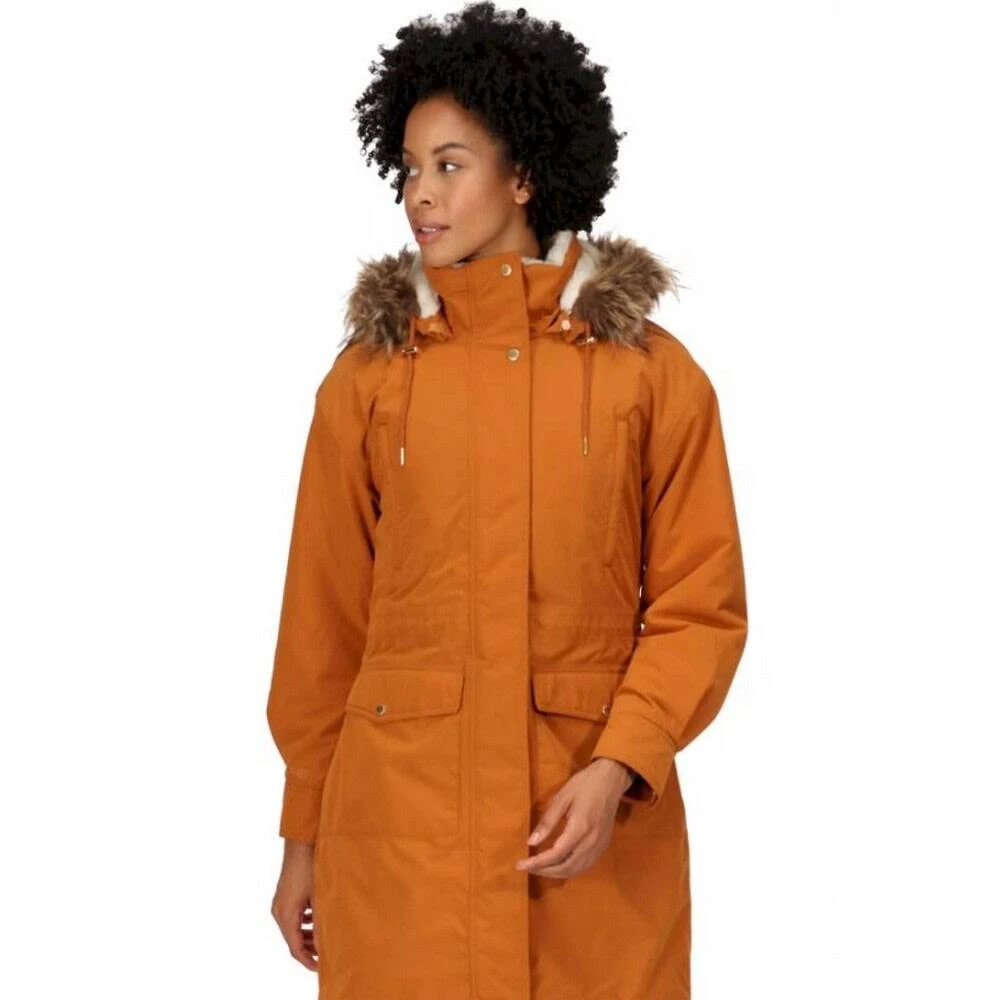 Regatta Womens/Ladies Shiloh Faux Fur Trim Parka (Black) - Image 12