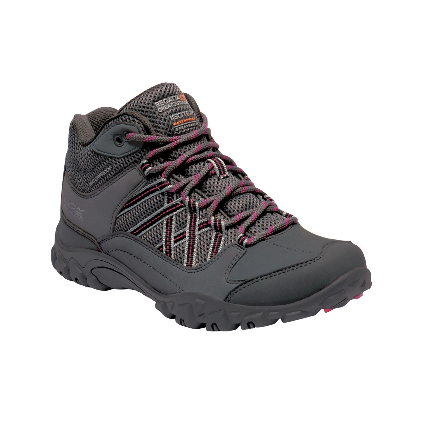 Regatta Womens/Ladies Edgepoint Waterproof Walking Boots (Black/Prune) - Image 4