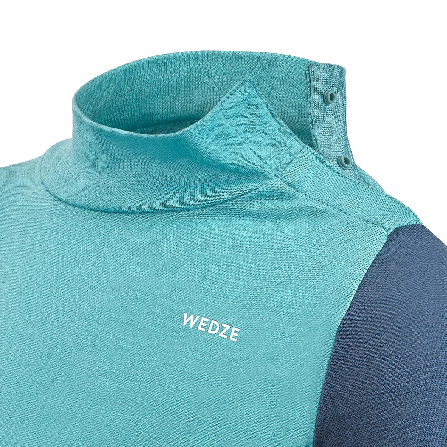 WEDZE Baby Ski Base Layer Top, Undershirt Merino Wool MERIWARM Turquoise - Image 6