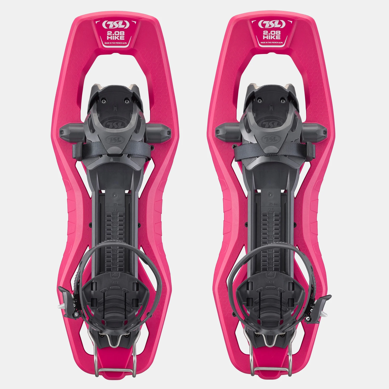Hiking Snowshoes Pack With Small Deck - TSL 2.08 HIKE - Pink - Aluminium Poles 3 - Image 3