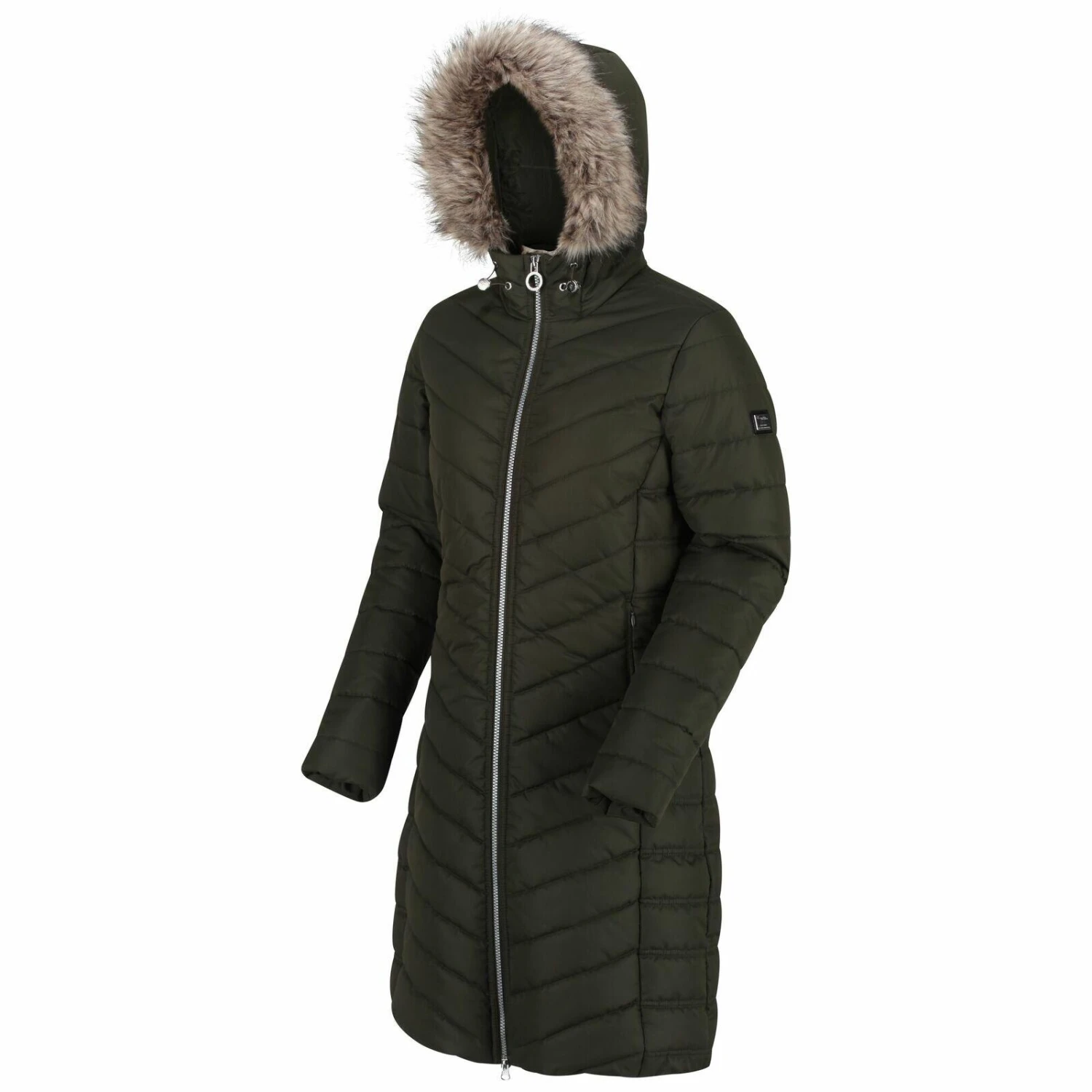 Regatta Womens/Ladies Fritha Parka (Dark Khaki) - Image 4