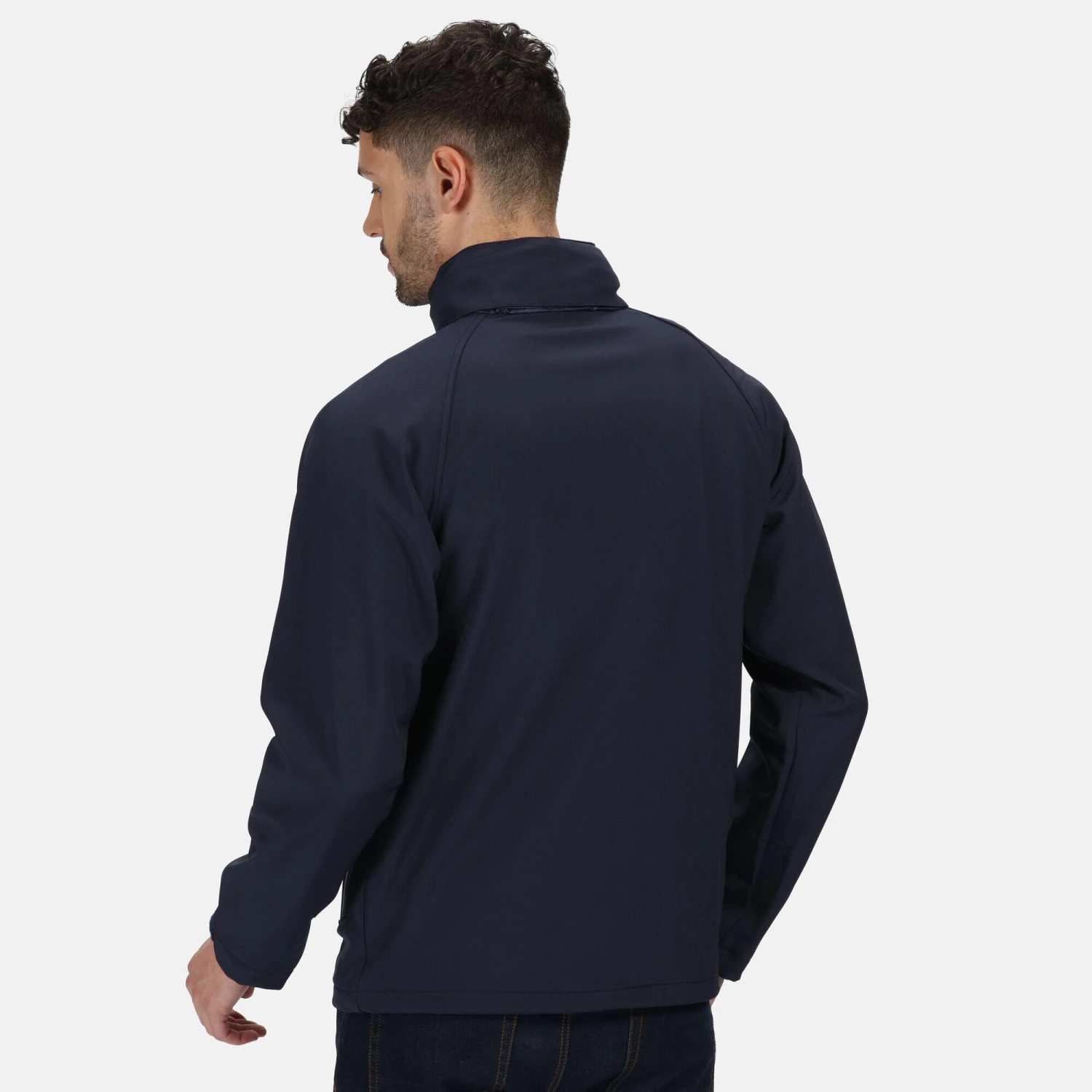 Regatta Mens Apex Soft Shell Jacket (Navy) - Image 2